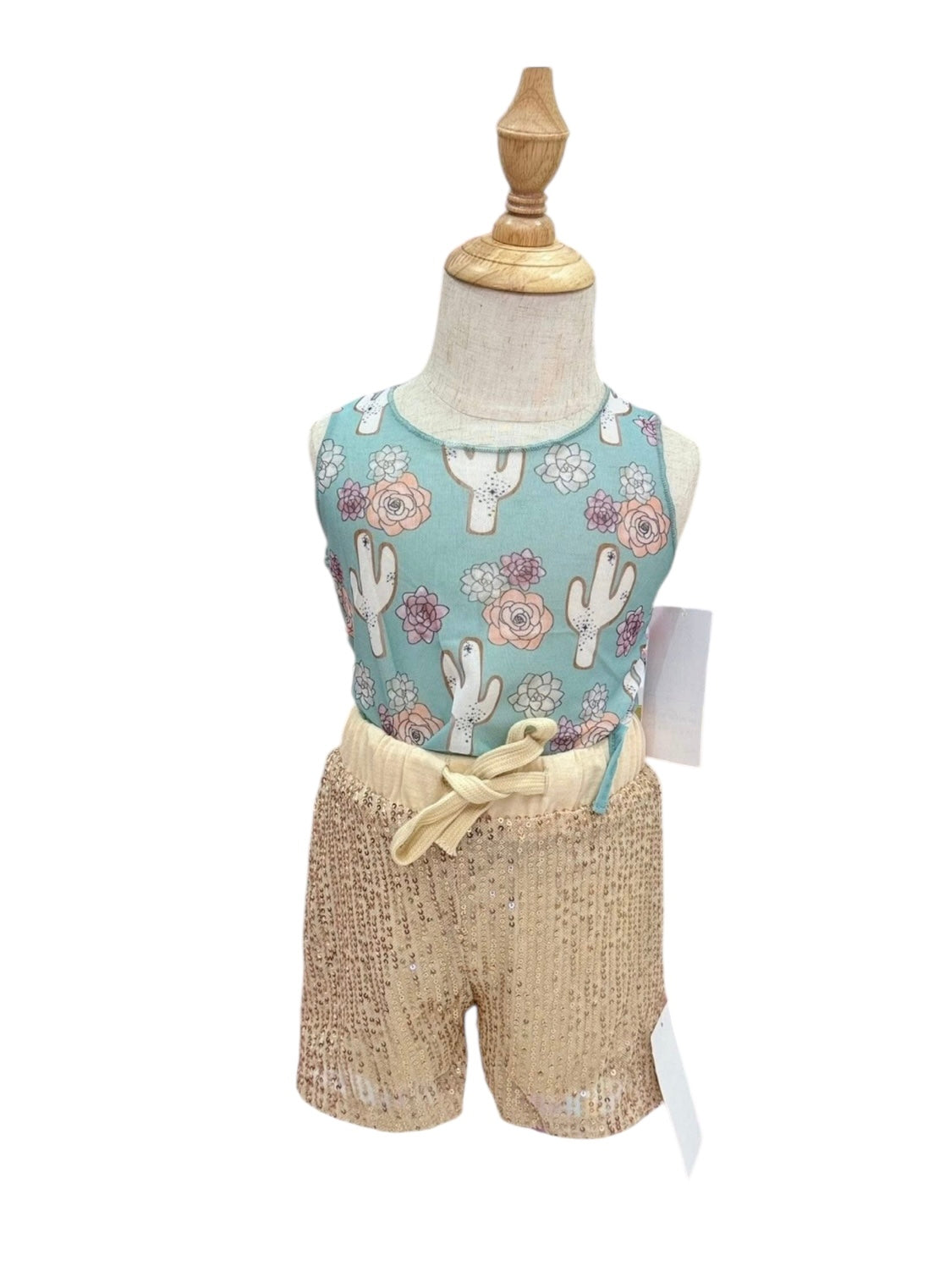 Light Blue Cactus Tank Top